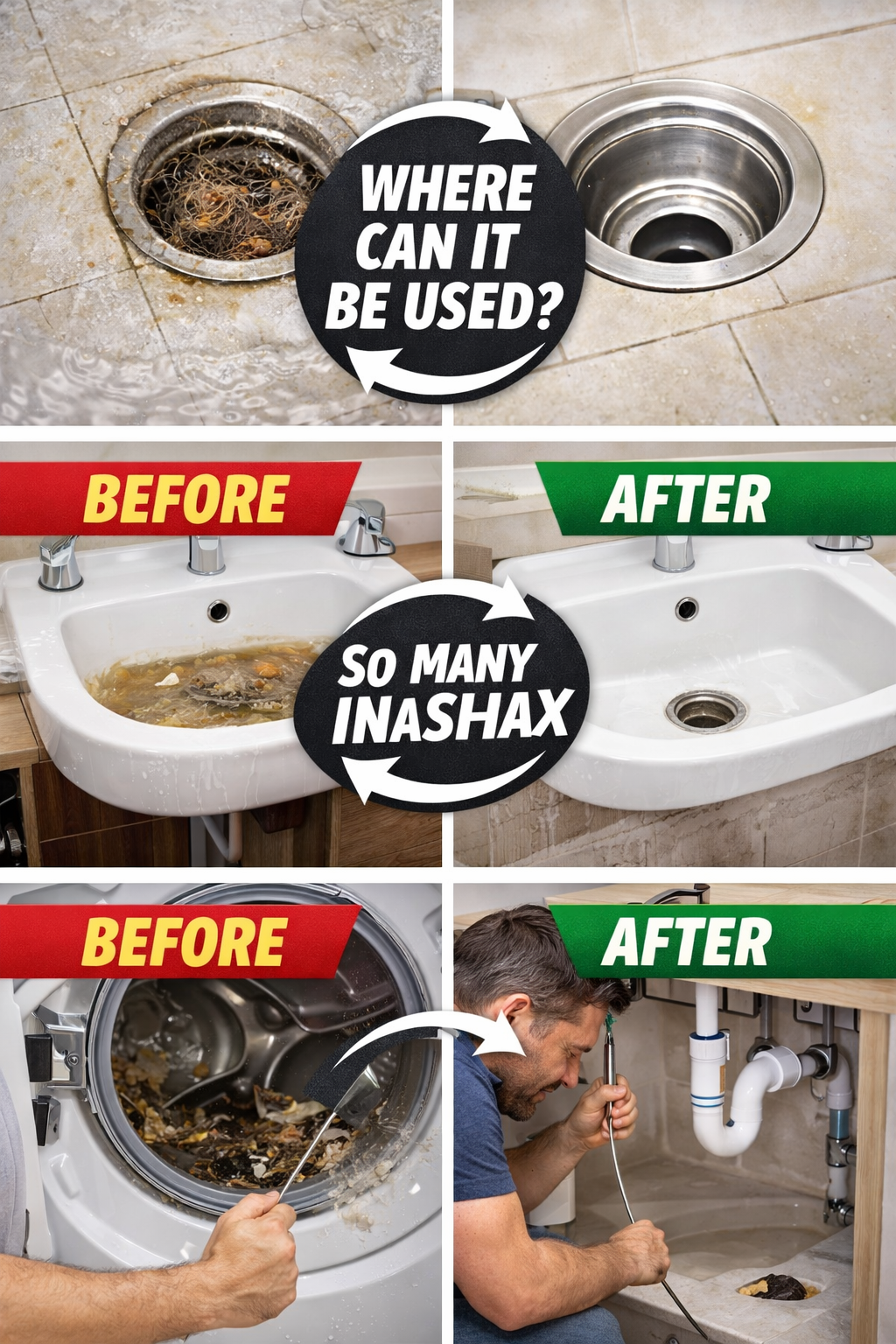 Flexible Drain Clog Remover 🔥